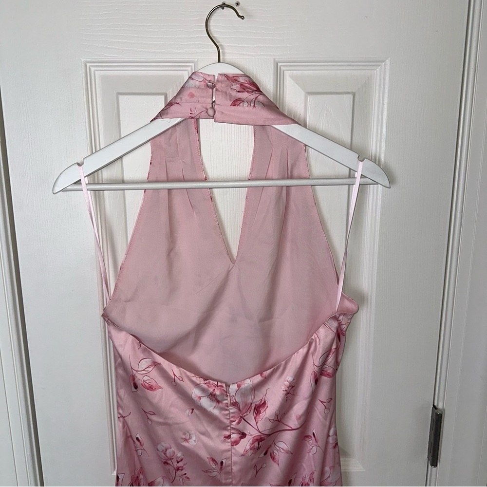 NWT Petal & Pup Mila Halter Neck Maxi Pink Floral - Picture 11 of 13